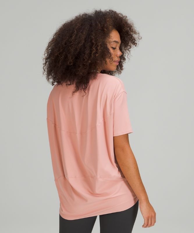 Lululemon Back in Action Short Sleeve T-Shirt Nulu Blast Dam Rosa | ZYKQ-08293