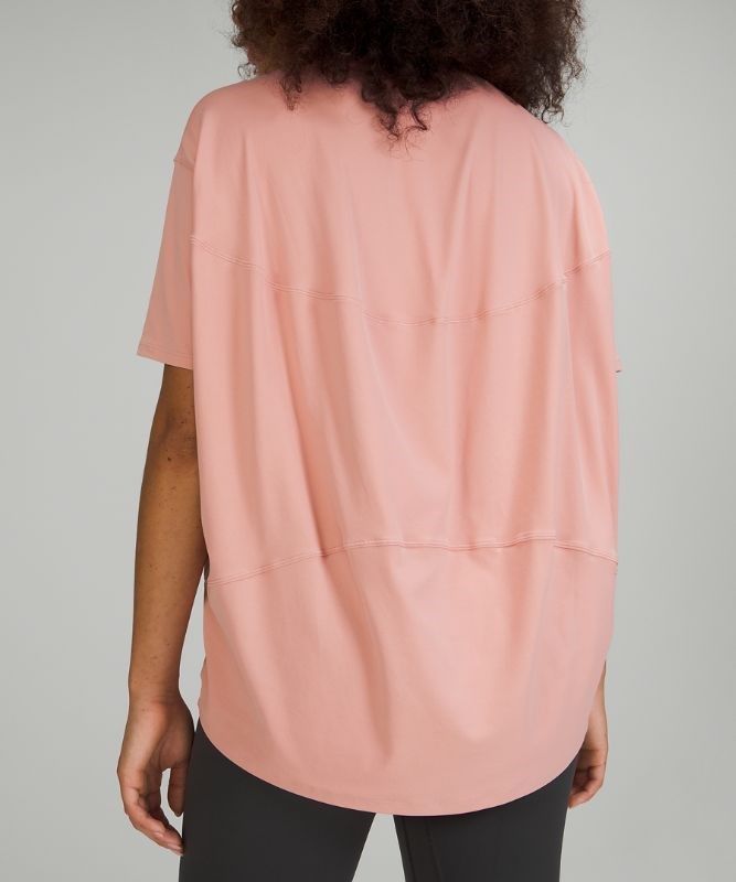 Lululemon Back in Action Short Sleeve T-Shirt Nulu Blast Dam Rosa | ZYKQ-08293