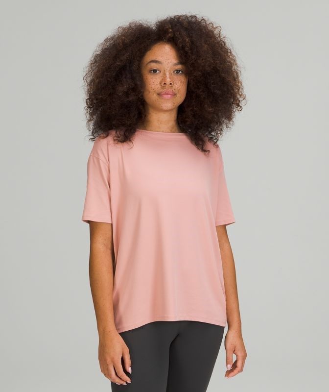 Lululemon Back in Action Short Sleeve T-Shirt Nulu Blast Dam Rosa | ZYKQ-08293