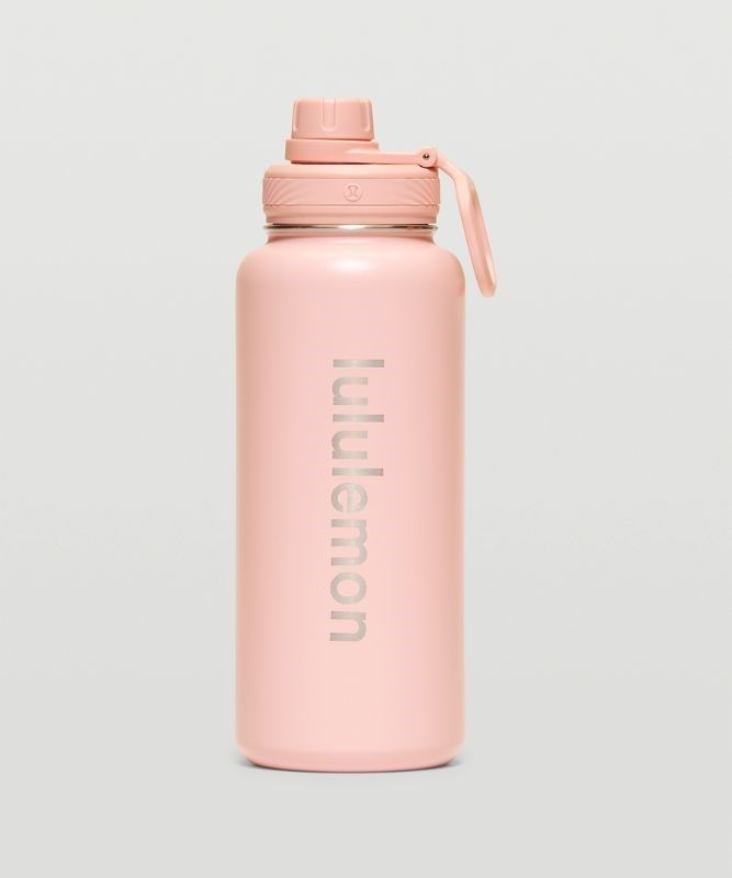 Lululemon Back to Life Sport Bottle 32oz Vattenflaskor Accessories Rosa Vita | DLKU-09513