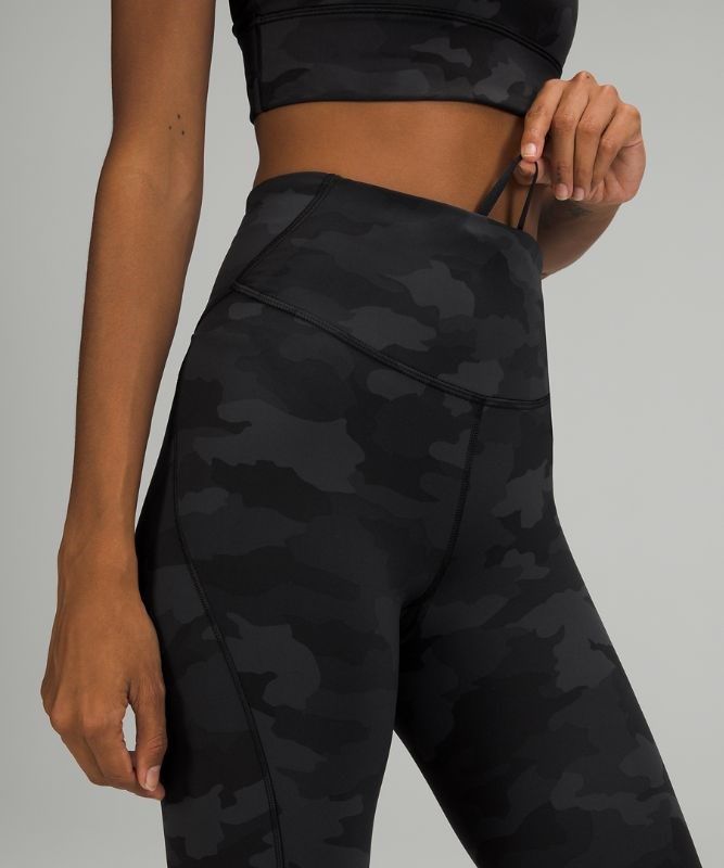 Lululemon Base Pace HR Crop 17 Leggings Dam Camo Svarta Olika Färger | PNSH-87159