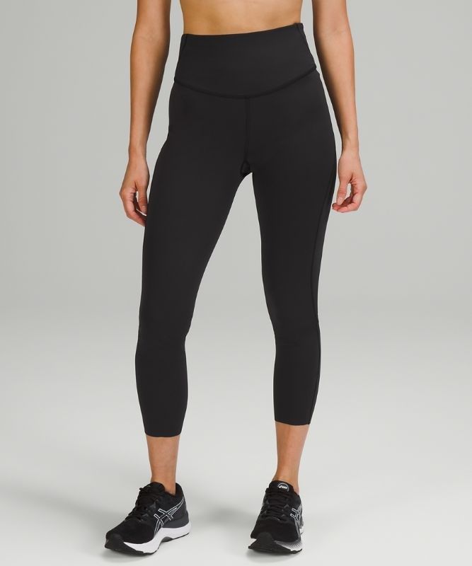 Lululemon Base Pace High-Rise Crop 23 Brushed Leggings Dam Svarta | SWJO-05312