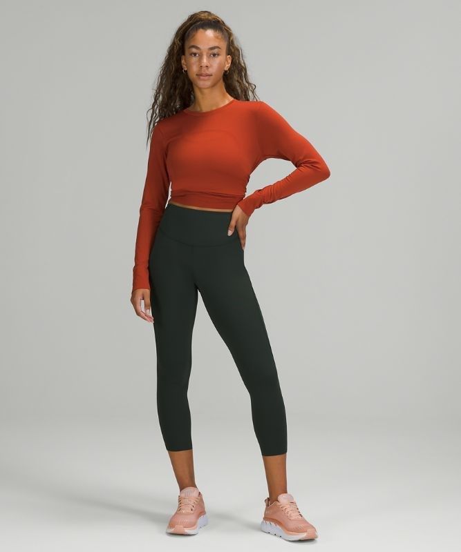 Lululemon Base Pace High-Rise Crop 23 Byxor Dam Gröna | CXEL-58013