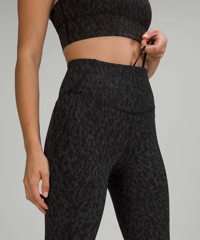 Lululemon Base Pace High-Rise Tight 28 Leggings Dam Leopard Camo Svarta Olika Färger | PYXD-09728