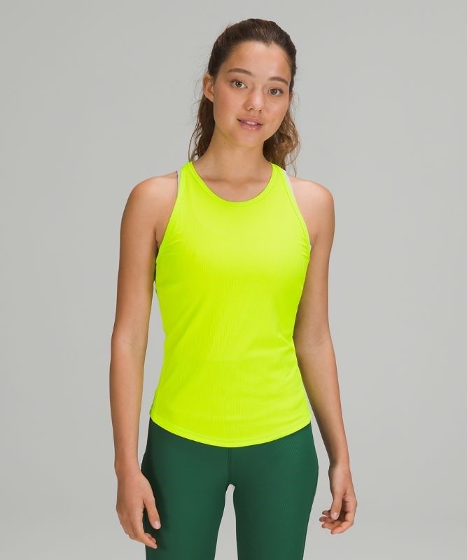 Lululemon Base Pace Tank Ribbed Blast Dam Gula | MGCR-69234