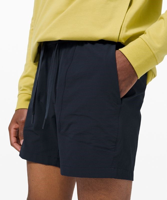 Lululemon Bowline Short 5 Stretch Ripstop Shorts Herr Marinblå | VCSO-31762