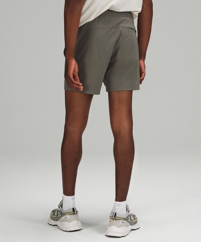 Lululemon Bowline Short 5 Stretch Ripstop Shorts Herr Grå Olivgröna | TBKW-61580