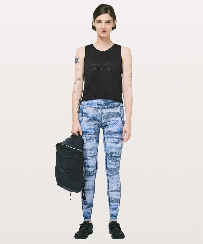 Lululemon Breeze By Muscle Crop Tank Blast Dam Svarta Svarta | QLVD-74530