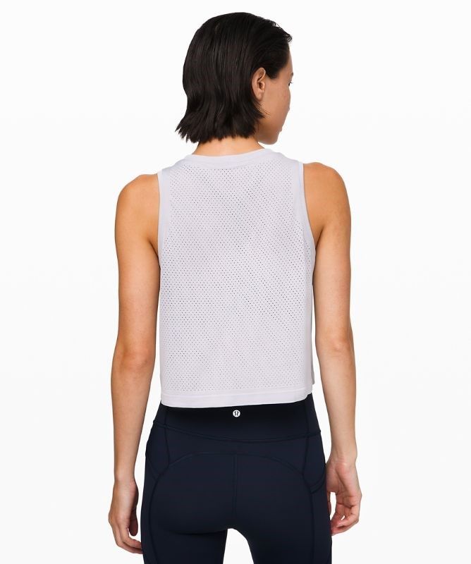Lululemon Breeze By Muscle Crop Tank Blast Dam Silver Lila Silver Lila | MIXS-96278