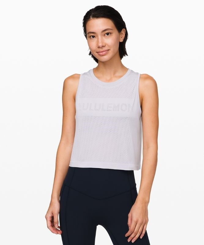 Lululemon Breeze By Muscle Crop Tank Blast Dam Silver Lila Silver Lila | MIXS-96278