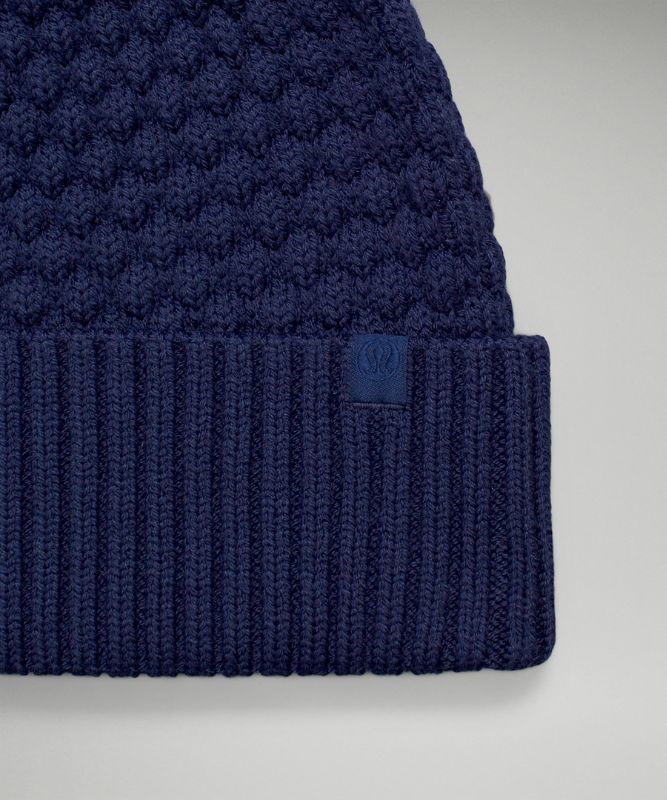 Lululemon Bubble Knit Pom Beanie Hatt Accessories Night Sea | ACPR-27913