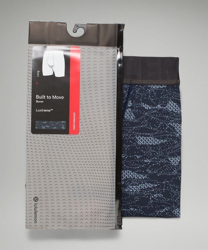 Lululemon Built to Move Long Boxer 7 Underkläder Herr Marinblå | PSCE-56871