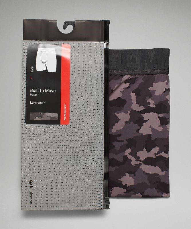 Lululemon Built to Move Long Boxer 7 Underkläder Herr Camo | VHLI-78520