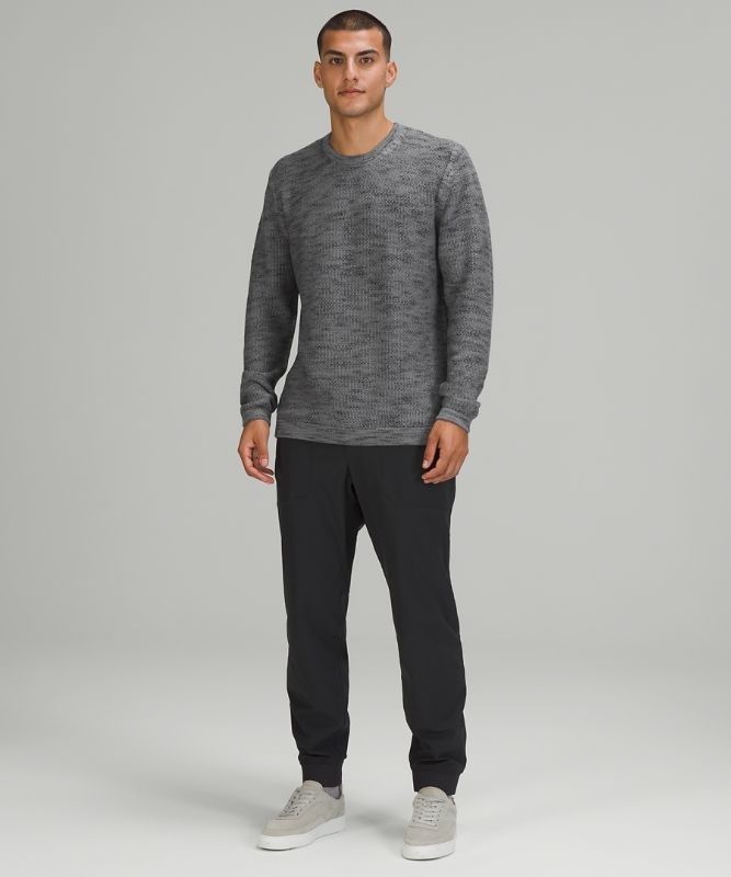 Lululemon Cascade Coast Crew Tröjor Herr Grå Svarta | BVQT-42590
