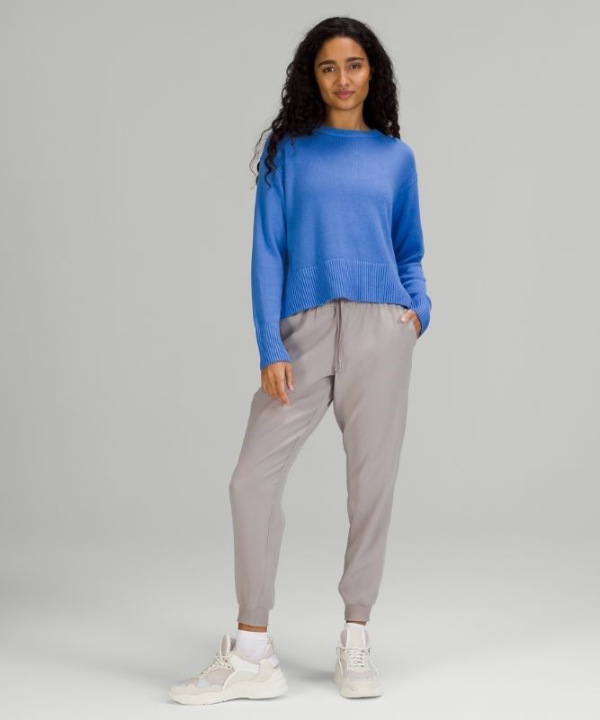 Lululemon Cashlu Boxy Crewneck Sweater Jumpers Dam Blå | ZCTI-73291