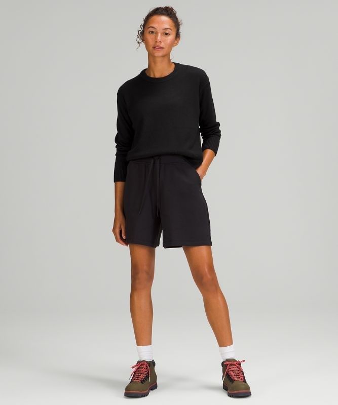 Lululemon Cashlu Boxy Crewneck Sweater Jumpers Dam Svarta | DTWR-32950