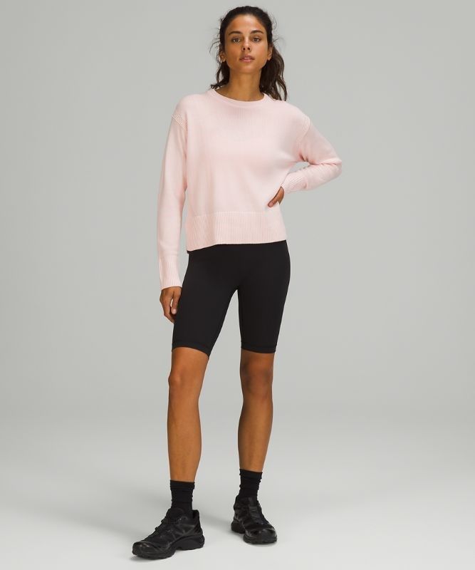 Lululemon Cashlu Boxy Crewneck Sweater Jumpers Dam Rosa Vita | XNAF-54710
