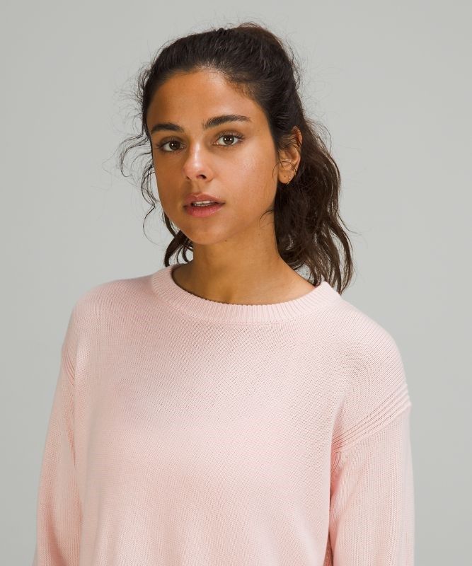 Lululemon Cashlu Boxy Crewneck Sweater Jumpers Dam Rosa Vita | XNAF-54710
