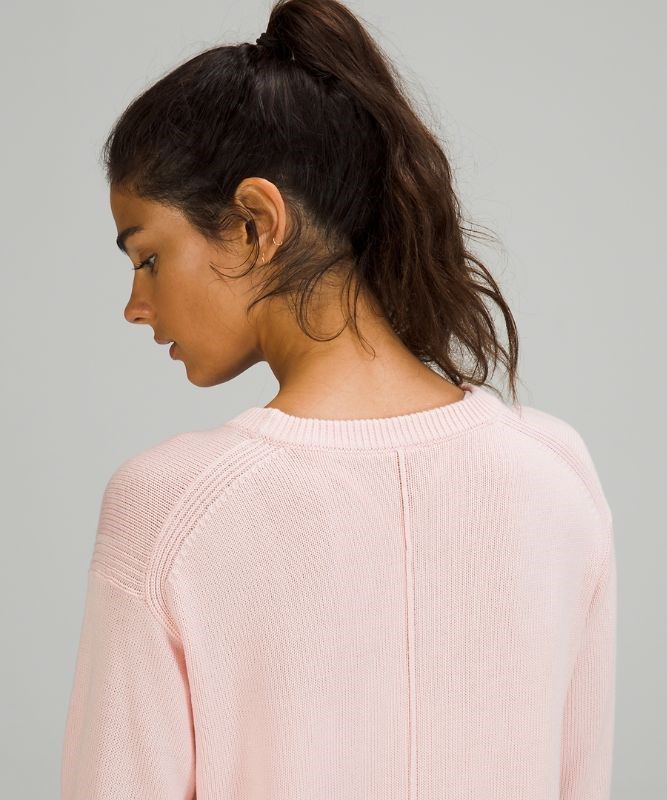 Lululemon Cashlu Boxy Crewneck Sweater Jumpers Dam Rosa Vita | XNAF-54710
