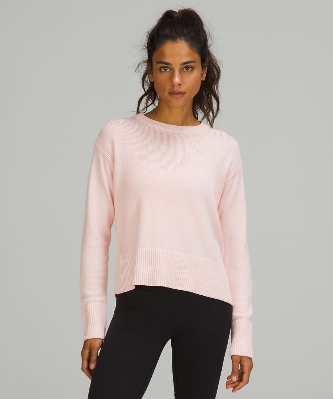 Lululemon Cashlu Boxy Crewneck Sweater Jumpers Dam Rosa Vita | XNAF-54710