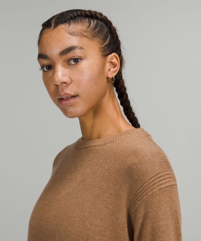 Lululemon Cashlu Boxy Crewneck Sweater Tröjor Dam Beige | YIWN-21867