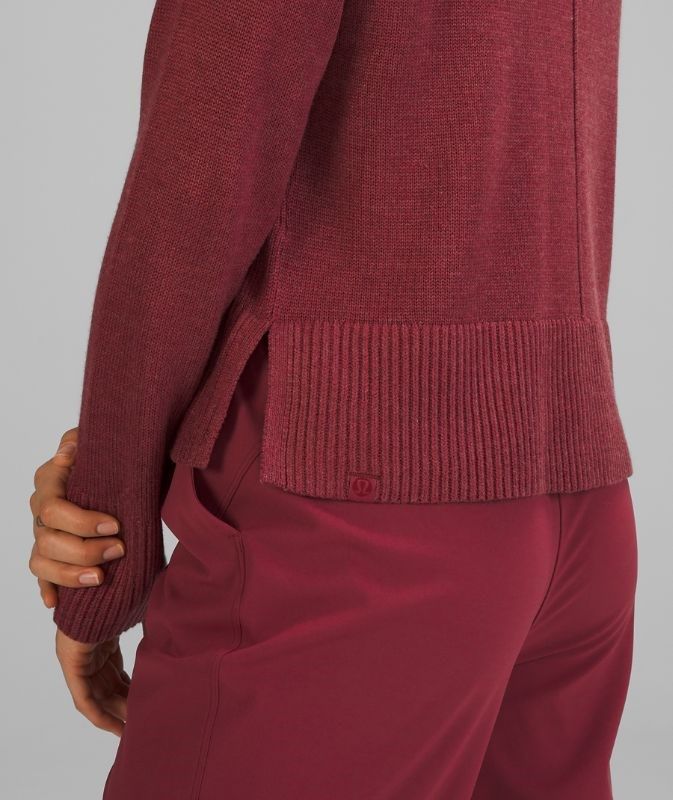 Lululemon Cashlu Boxy Crewneck Sweater Tröjor Dam Vinröda | FTLK-94085