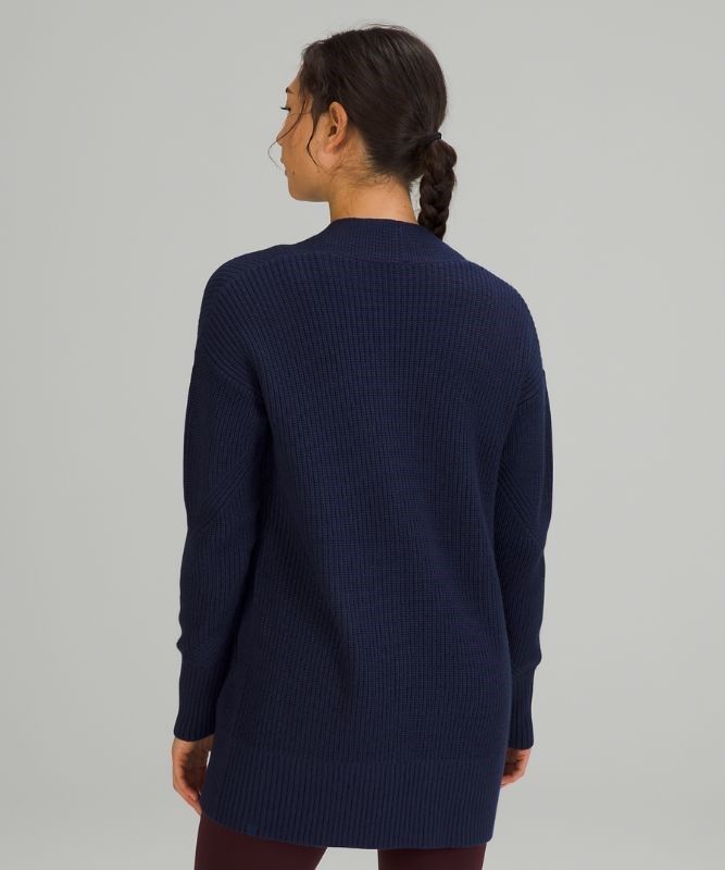 Lululemon Cashlu Sweater Wrap Jumpers Dam Night Sea | QRWC-71946