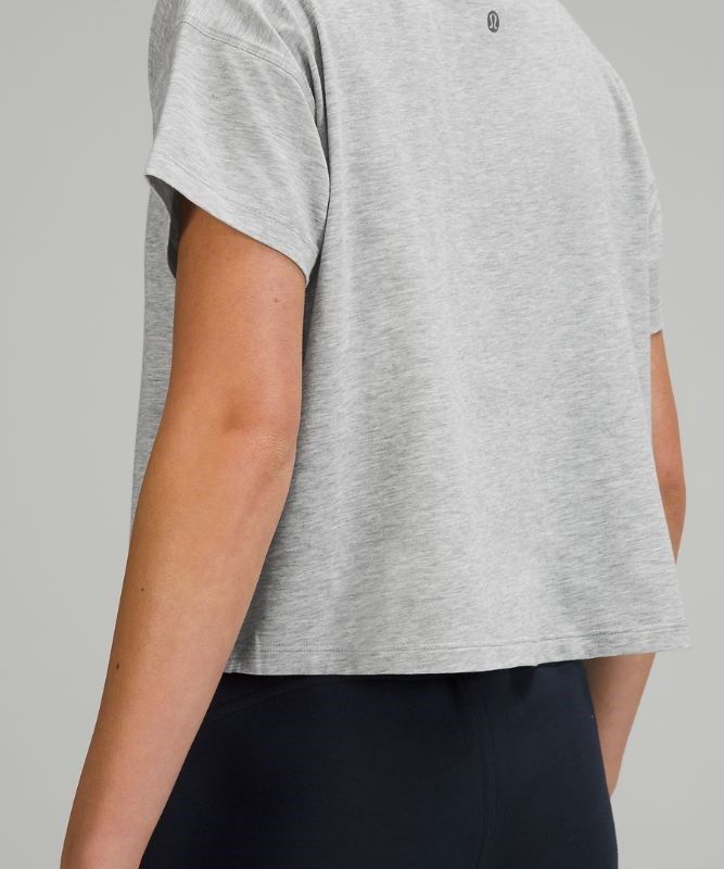 Lululemon Cates Tee Blast Dam Ljusgrå | EPVT-93052