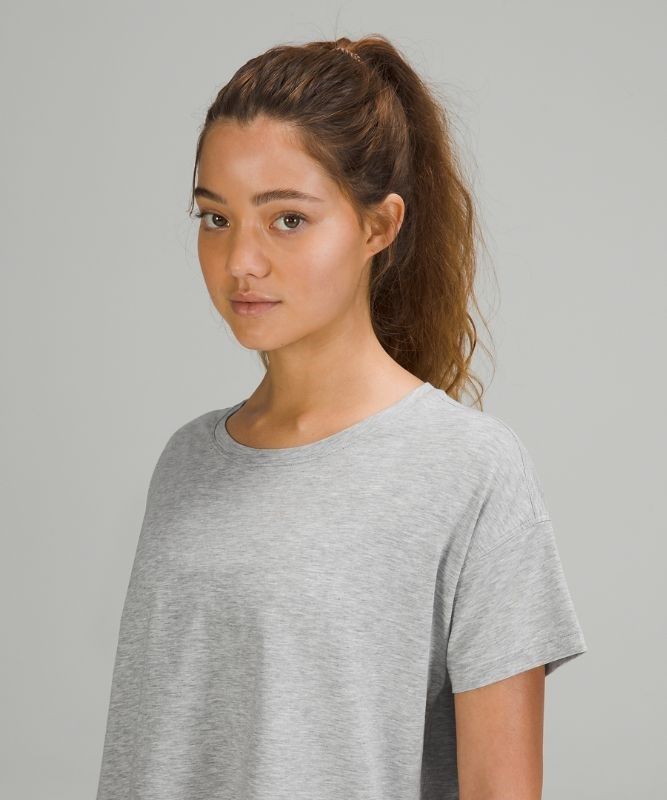 Lululemon Cates Tee Blast Dam Ljusgrå | EPVT-93052
