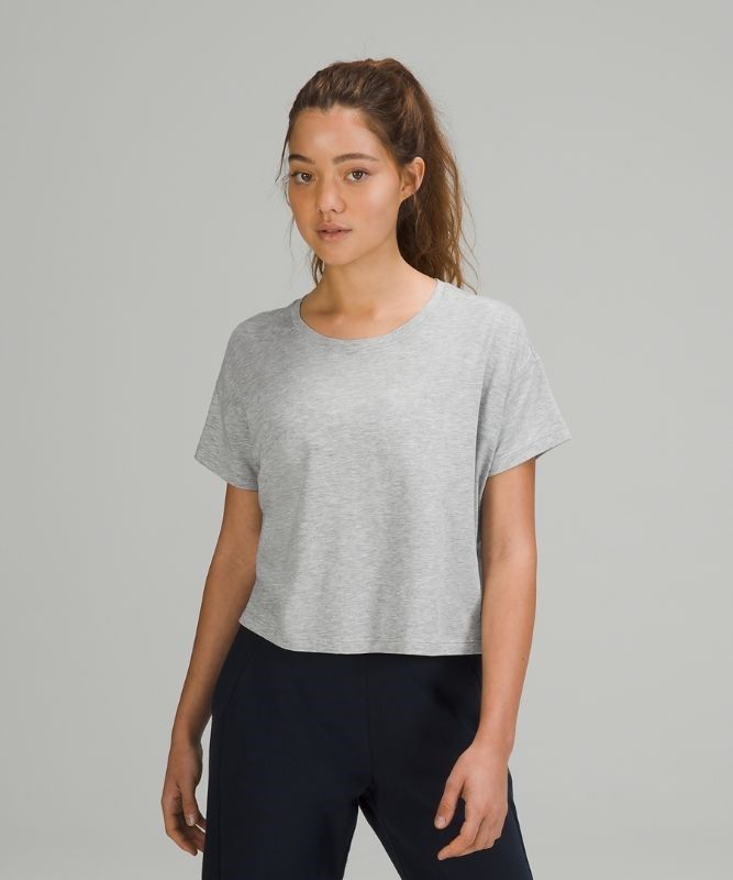 Lululemon Cates Tee Blast Dam Ljusgrå | EPVT-93052