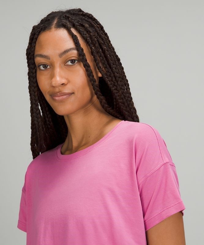 Lululemon Cates Tee Blast Dam Rosa | NQVX-43619