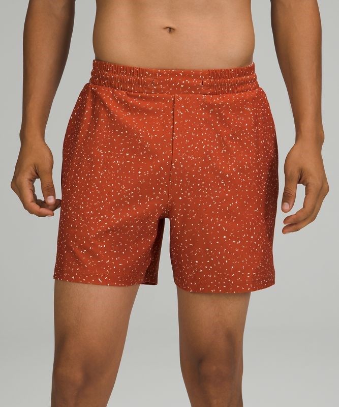 Lululemon Channel Cross Short 5 Badkläder Herr Mörkröda Vita | BGZI-50294