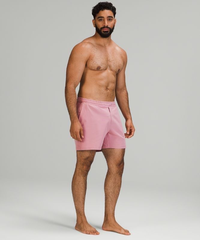 Lululemon Channel Cross Short 5 Badkläder Herr Rosa Grå Bruna | UVXK-95084