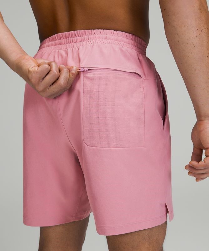Lululemon Channel Cross Short 7 Badkläder Herr Rosa Grå Bruna | DPGT-03698
