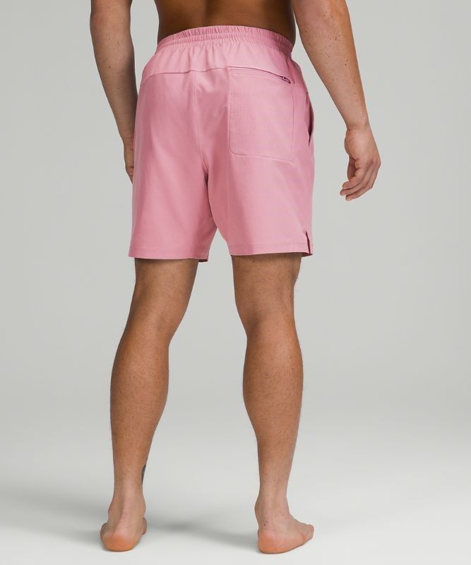 Lululemon Channel Cross Short 7 Badkläder Herr Rosa Grå Bruna | DPGT-03698