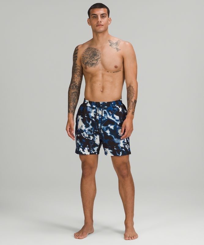 Lululemon Channel Cross Short 7 Badkläder Herr Marinblå Olika Färger | VTAR-18593