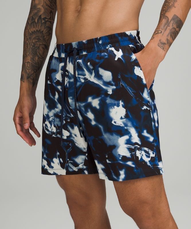 Lululemon Channel Cross Short 7 Badkläder Herr Marinblå Olika Färger | VTAR-18593
