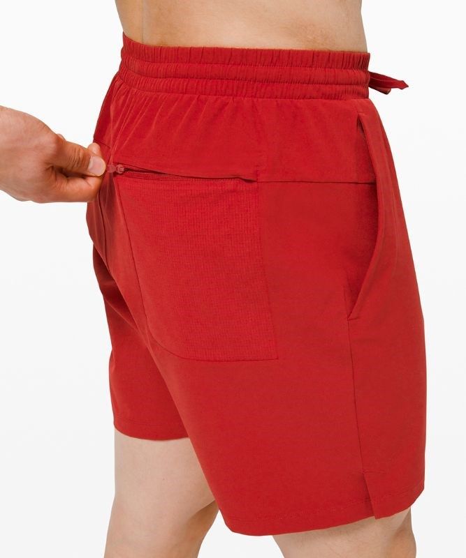 Lululemon Channel Cross Swim Short 7 Badkläder Herr Röda | NLMW-73096