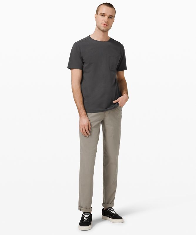 Lululemon Chest Pocket Relaxed Fit T Blast Herr Mörkgrå | YXBD-79806