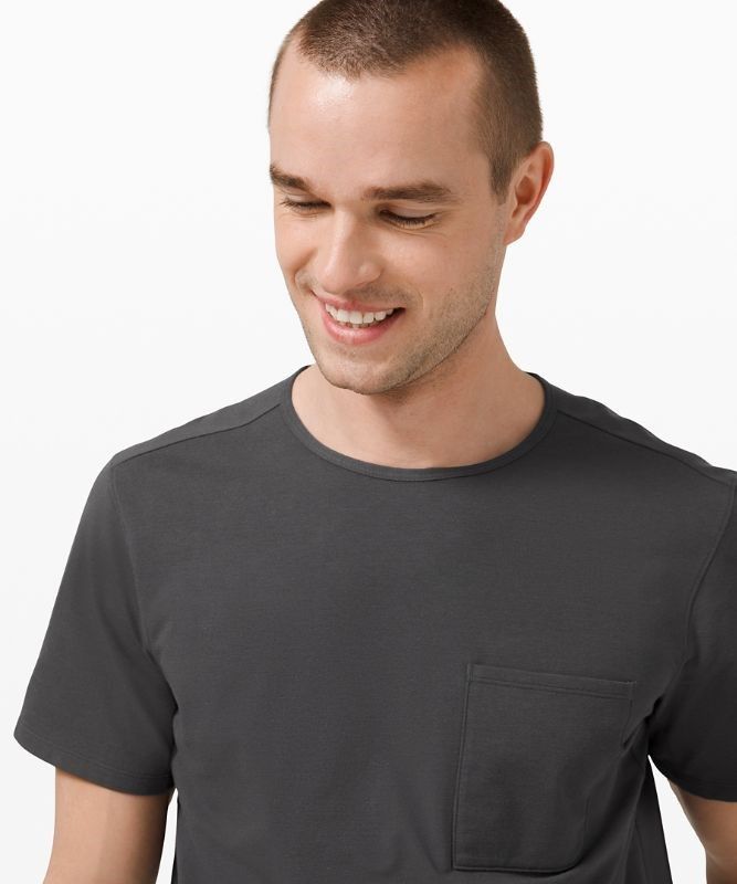 Lululemon Chest Pocket Relaxed Fit T Blast Herr Mörkgrå | YXBD-79806