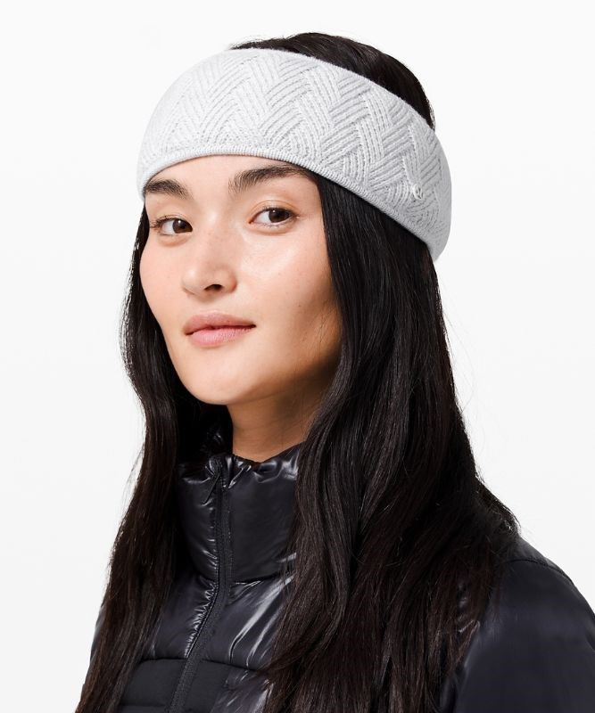 Lululemon Chevron Knit Ear Warmer Hatt Accessories Ljusgrå | BFCP-25143