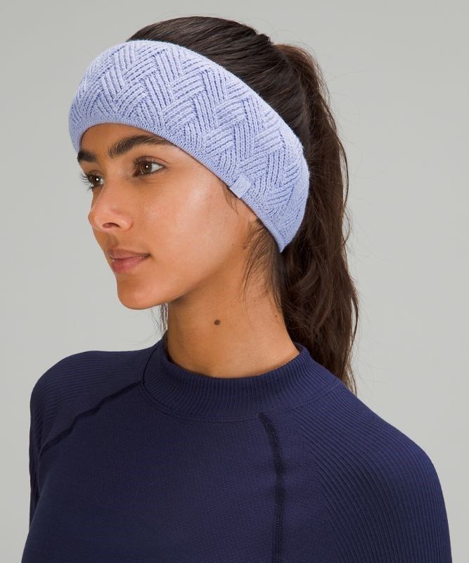 Lululemon Chevron Knit Ear Warmer Hatt Accessories Lavendel | APTN-69134