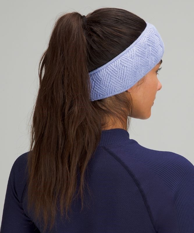 Lululemon Chevron Knit Ear Warmer Hatt Accessories Lavendel | APTN-69134