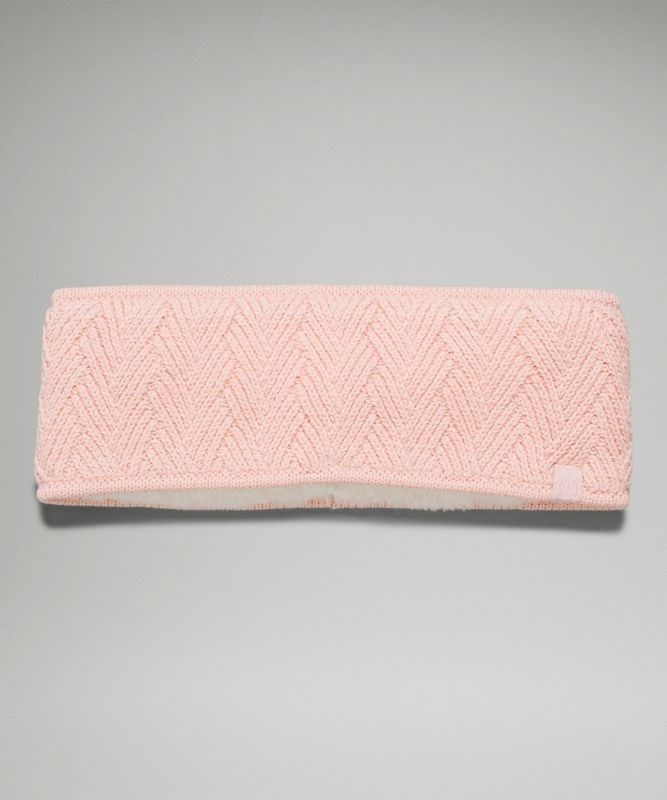Lululemon Chevron Knit Ear Warmer Hatt Accessories Rosa Vita | TAHL-23196
