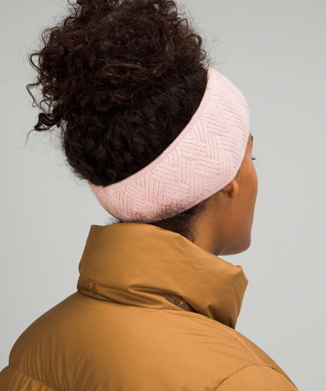 Lululemon Chevron Knit Ear Warmer Hatt Accessories Rosa Vita | TAHL-23196