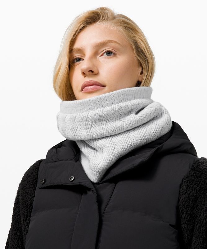 Lululemon Chevron Knit Neck Warmer Halsduk Accessories Ljusgrå | EQXS-37698