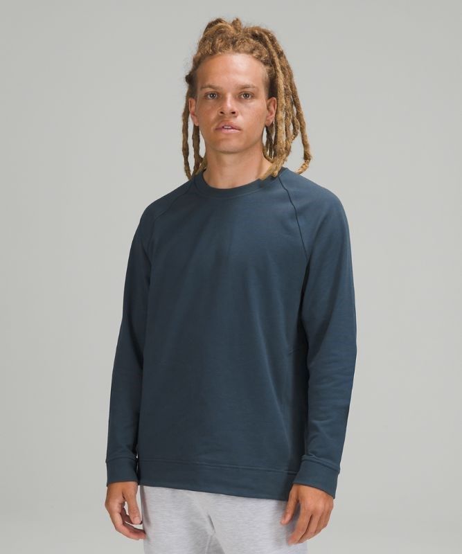 Lululemon City Sweat Crew Tröjor Herr Blå | MGON-14572