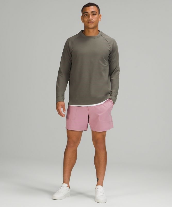 Lululemon City Sweat Crew Tröjor Herr Grå Olivgröna | RMOP-19406