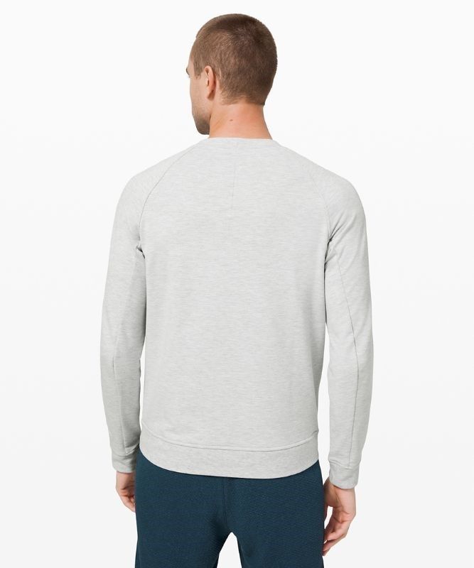 Lululemon City Sweat Crew Tröjor Herr Ljusgrå Ljusblå | JZCB-94652