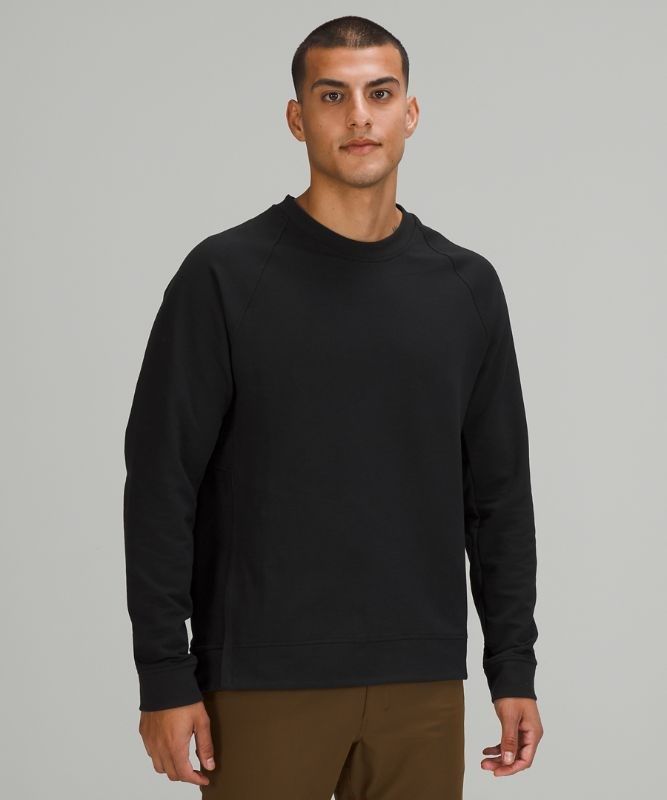 Lululemon City Sweat Crew Tröjor Herr Svarta | CANQ-52184